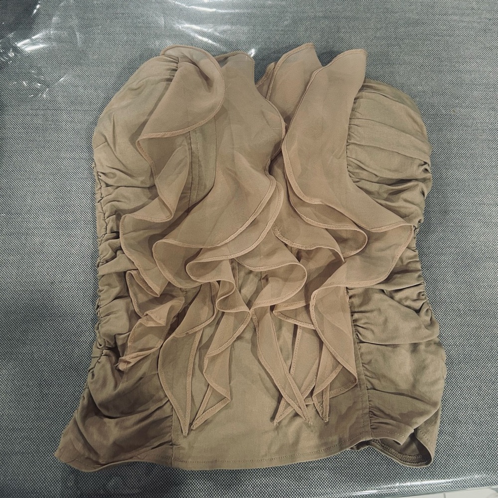 Body Central Beige Strapless Top